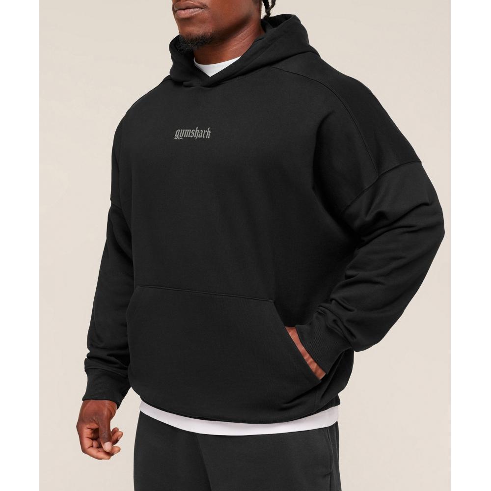 Gymshark Olde English Hoodie Black A3b6u Bb2j