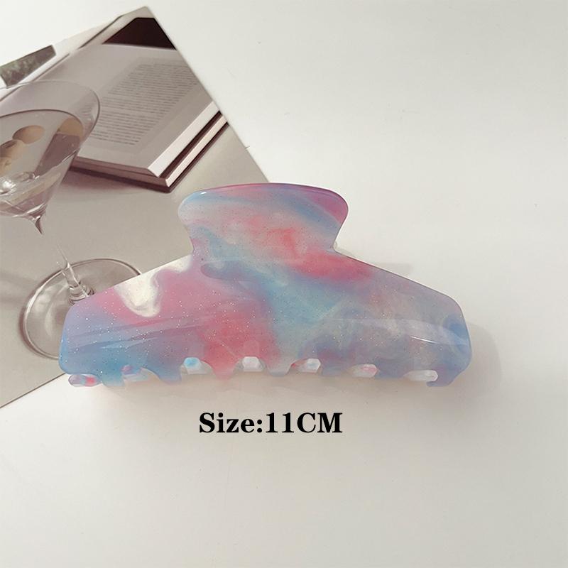 Gradient Color Gripper Korean Edition Large Acrylic Hair Grip Women'S Minimally Designed Back Hair Clip Shark Clip