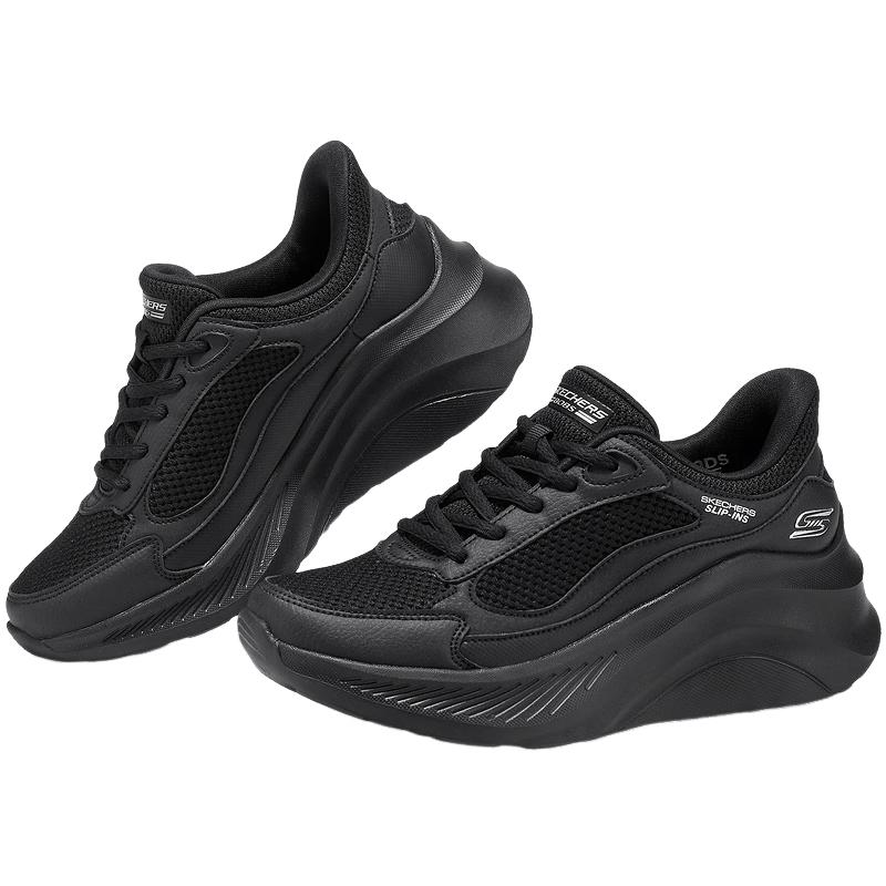 Skechers Women s Slip-On Platform Mesh Sneakers 7.5