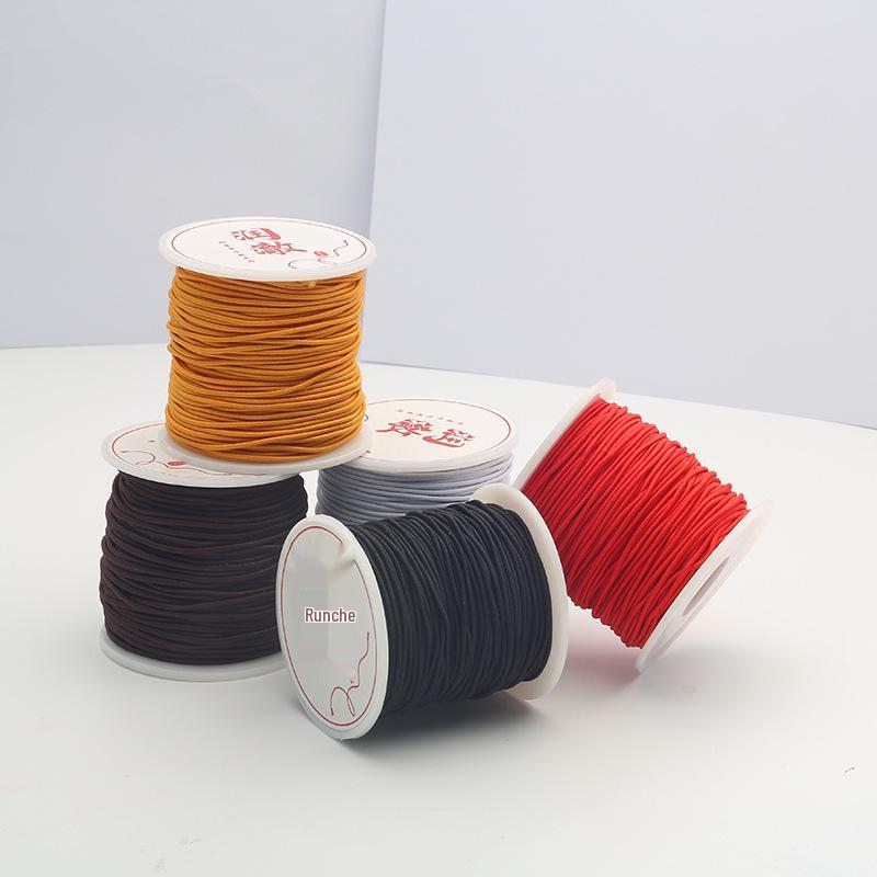 Cordon Elastic din Poliester Filat în Miez pentru Bijuterii DIY: Brățară și Colier Împletite Manual, Accesorii cu Pandantiv