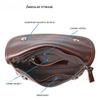 Designer Men's Genuine Leather Crossbody Bag Luxury Fashion Shoulder Messenger Bag Casual Travel Adjustable Strap Length