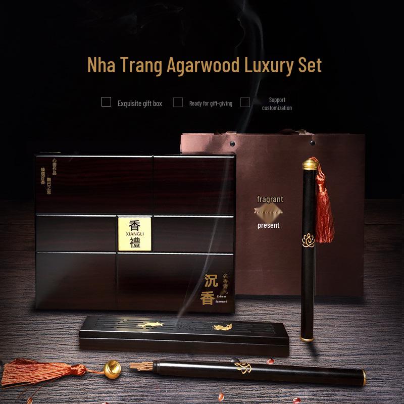 Agarwood Incense Sticks Gift Box for Home - Mid-Autumn Festival Set Agarwood (~16g)