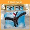 Accogliente Set Lenzuola Design Dragon Trainer Realizzato in Poliestere Premium