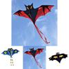 Large Triangle Bat Kite With Handcrafted Grid Fabric For Kids And Adults