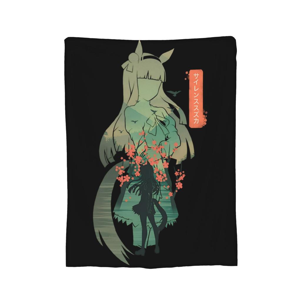 Uma Musume Pretty Derby Blanket Fleece All Season  Portable Lightweight Thin Throw Blankets for Sofa Bedroom Bedspreads