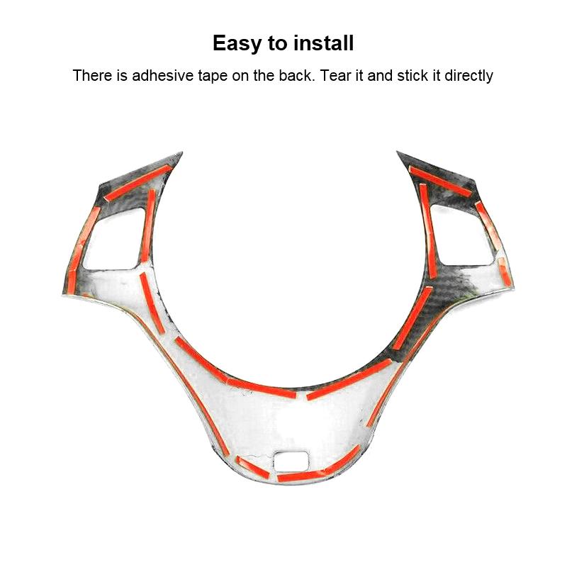 Carbon Faser Loook Auto Innen Lenkrad Trim Abdeckung Formteile Schmücken Für BMW M Sport 335i 325i E90 E91 E92 e93