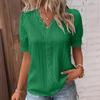 Summer 2023 Women's Fashion Hollow Short-Sleeved Shirt