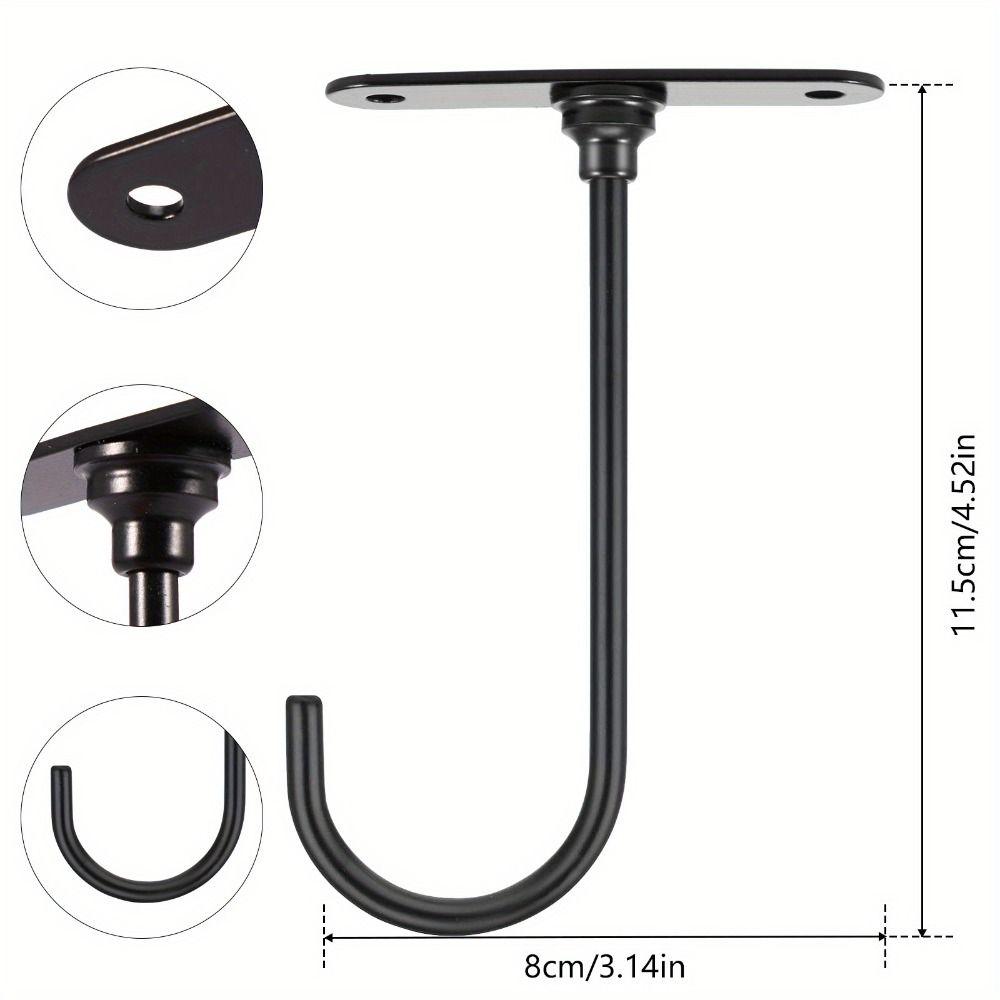 2Pcs 360°Rotation Under Cabinet Banana Hook Wall Mount Towel Hook For Mugs,Keychains,Shopping Bags