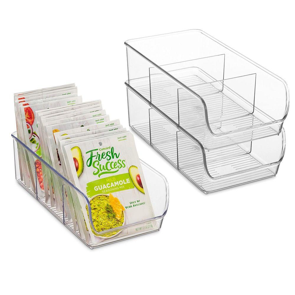 Clear Spice Packet Rack Clear Plastic Refrigerator Shelf Sturdy Pantry Organization Seasoning