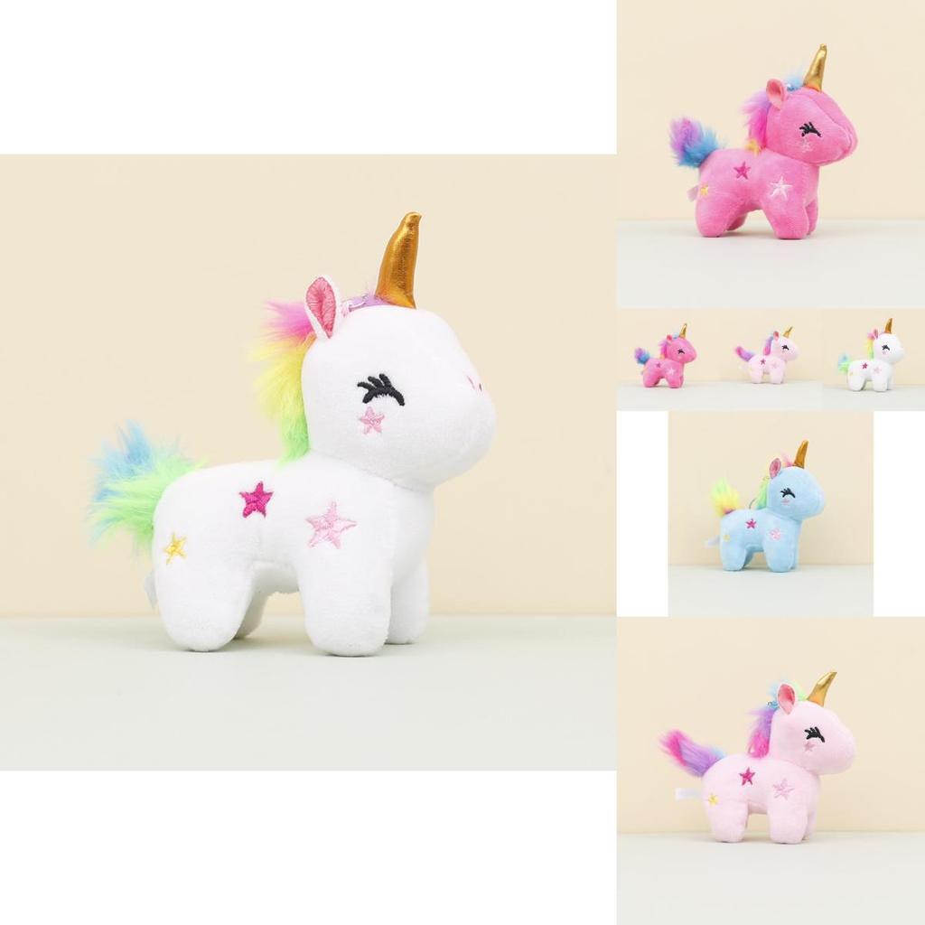 Colorful Unicorn Plush Keychain Soft Toy Cute Wedding And Bag Accessory