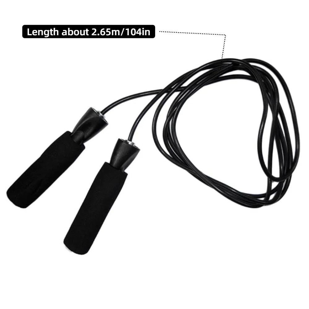 Folding Jumping Rope Foam Handle Antiskid Skipping Rope Wear Resistant Anti Shaking PVC Skipping Rope Fitness Accessories