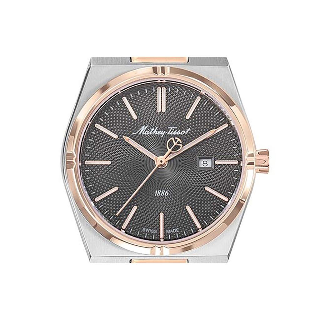 Mathey-Tissot Zeus Two Tone Stainless Steel Black Dial Quartz D118RS Women's Watch