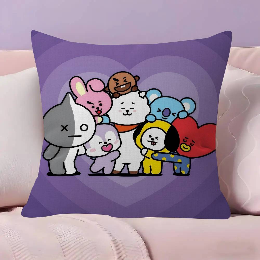 Pillowcase Toon Gift Cushion Cover Bedroom Home Sofa Chair Seat Decor Pillow Case Cute Cartoon Characters B-B-Bt-21