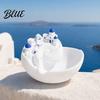 Blue Dome Ring Holder Santorinistyle Catchall Bowl Catch All Tray Organizer Greek Island Organizer Desktop Decor Shell Small Accessory Storage for