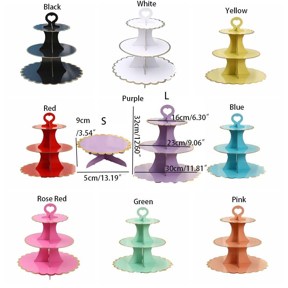 Gold-stamped Paper Cake Tray Safety Dessert Display Rack Gilded Cake Stand  Birthday Party