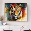 5d DIY Diamond Painting Cross Stitch Watercolor Animal Tiger Diamond Embroidery Mosaic Full Round Drill Home Decor Arts