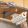 Paper Towel Holder Under Cabinet, No Drill Adhesive Kitchen Organizer for Foil, Plastic Bag, Wrap & Sponge Paper Holder
