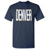 Denver Basketball State Outline Unisex T-Shirt - Navy