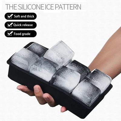 Große Eisform Riesen Jumbo Groß Lebensmittelqualität Silikon Eiswürfel Quadratische Tablettform DIY Eismacher Eiswürfelbehälter 4/6/8/15 Fächer