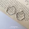 Korean Version of Minimalist Twisted Metal Cold Ear Clips Matte Texture Semi-round Movable Without Ear Holes Integrated Mosquito Coil Disc