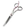 6.0 inch pink flower, plum blossom handle hair scissors, hair scissors, flat scissors, tooth scissors, thin scissors, special for hair salons