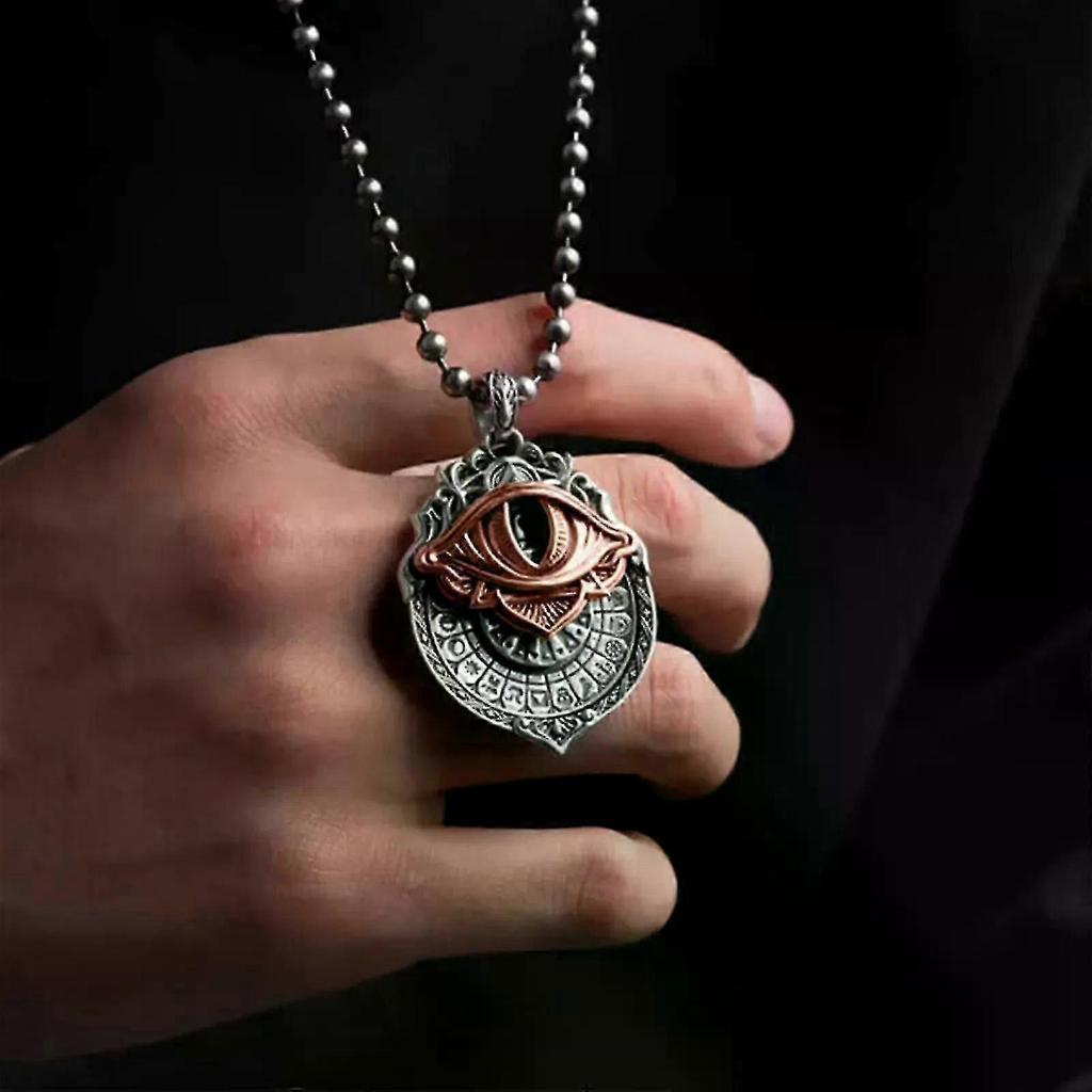 2026 Hot!! Handmade Tarot Vision Pendant All-Seeing Eye Necklace,Card Pendant,Mystic Divination Jewelry,Spiritual Guidance Necklace Pendant