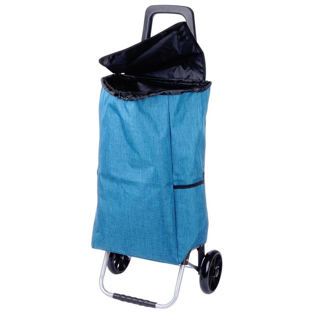 Shopping trolley with bag, blue, 40 l