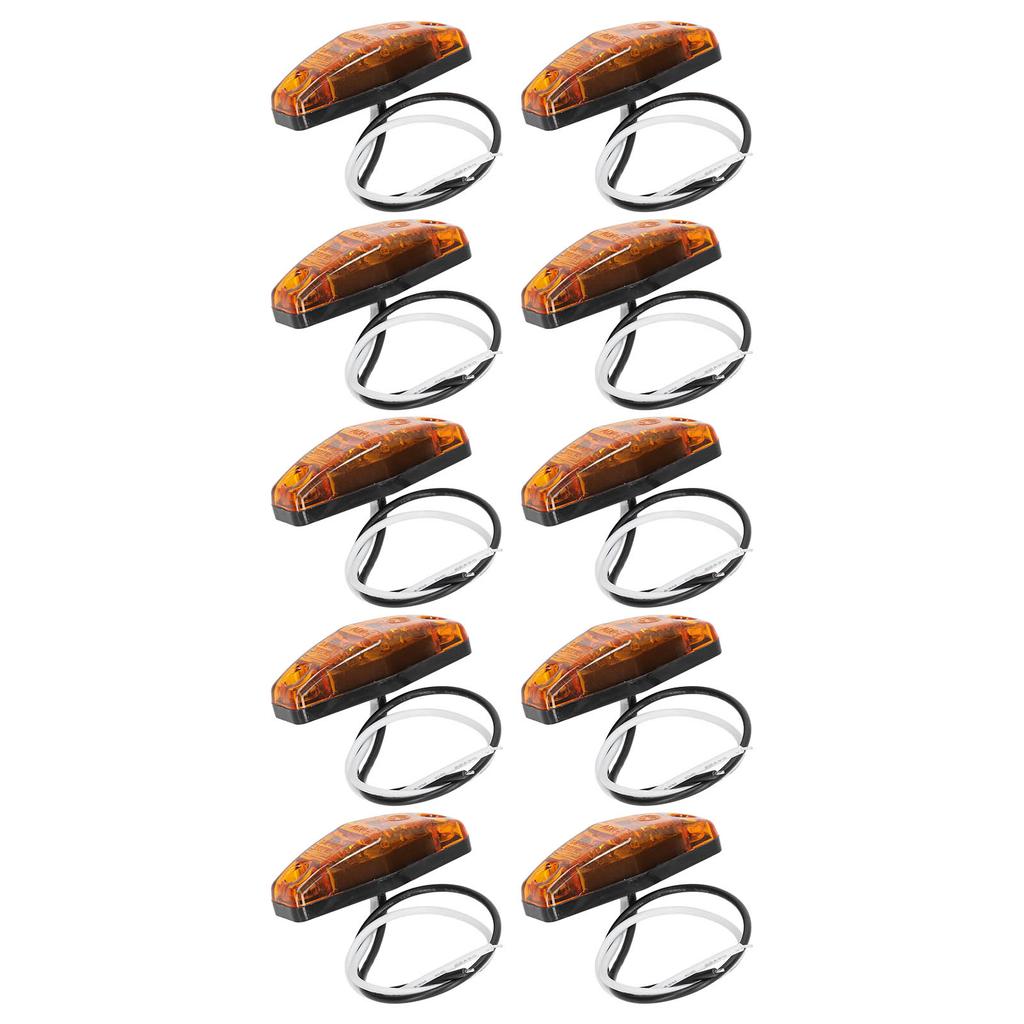 10 Pcs Clearance Side Marker Light Oval Marker Indicators Tail Lamp for Truck Trailer