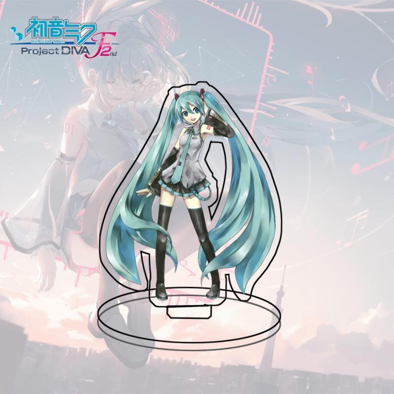 Large Standee Hatsune Miku Anime Acrylic Desktop Decor Cartoon Figure Collectible Gift For Fans