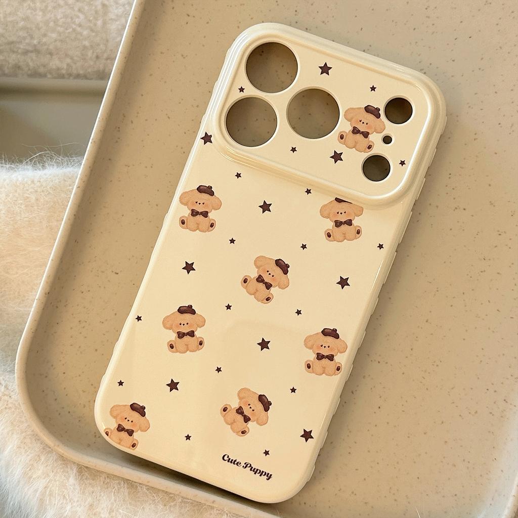 Retro Cartoon Puppy Suitable for Apple 17pro Max Mobile Phone Case for Iphone16 Anti-fall 15 Korean Style Ins Style 13