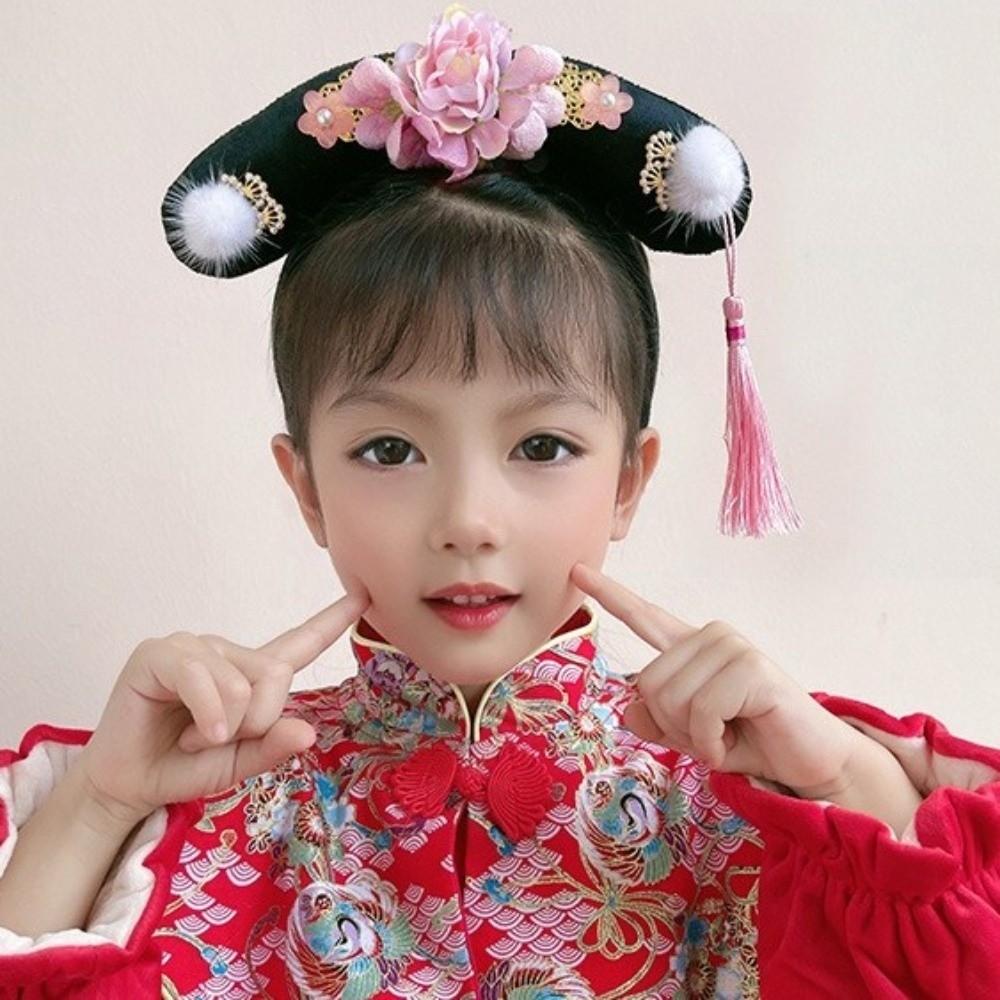 Flower Hanfu Headband Pearl Ancient Style Hair Hoop Traditional Chinese Style Headwear  Princess