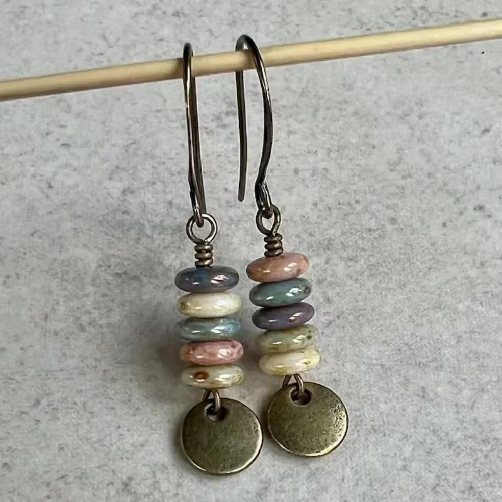 Ladies Retro Geometric Earrings 1 pair