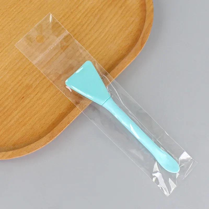 

New Silicone Facial Mask Brush Soft Head with Scraper Integrated Dual-use Mud Film Brush DIY Film Adjusting Beauty Tool синий