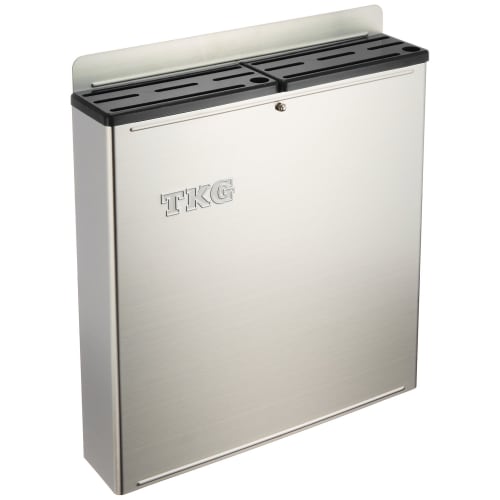 Endo Shoji TKG Commercial Color Knife Rack with Plastic Plate, Large, Type B, Black, 18-8mm Body, ABS Resin Lid, Made In Japan, AHU706