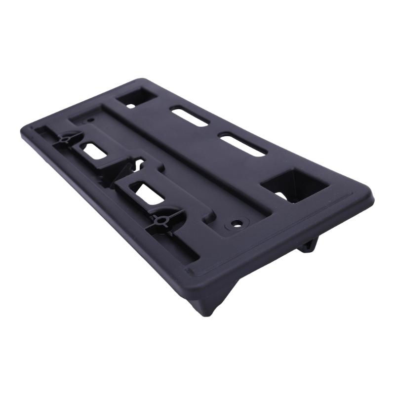 Black ABS Front License Plate Bracket, Replacement Mount with Multiple Mounting Points and 6 Included Screws for the Stated Application