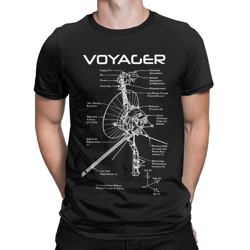 Magliette da uomo del Programma Voyager Interstellare 100% Cotone Top Hipster Manica Corta Girocollo Maglietta Idea Regalo T-Shirt