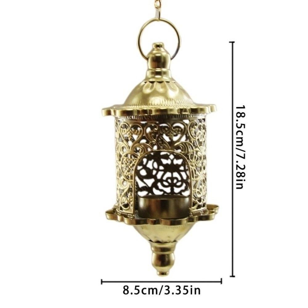Metal Decorative Candle Holder Gold Tea Light Holder Vintage Iron Candle Holder Porch Decoration