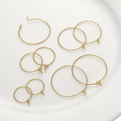 Bakır Yuvarlak Küpe DIY Takı Yapımı El Sanatları Aksesuarları