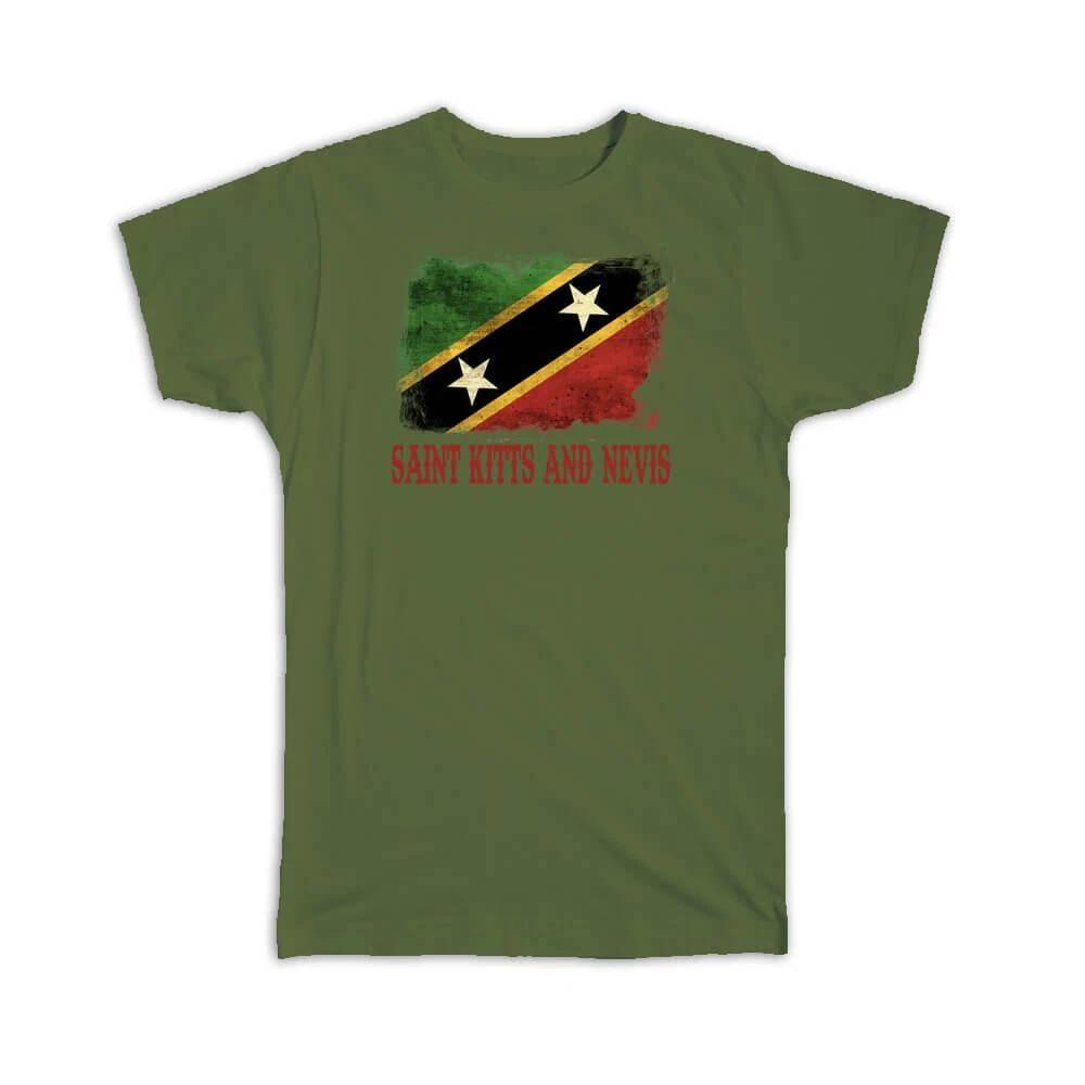 Gift T-Shirt : Saint Kitts And Nevis Flag North America Country Proud Souvenir S