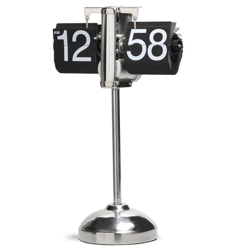 MiaoKe Retro Automatic Walnut Flip Clock: Simple Desktop Decor