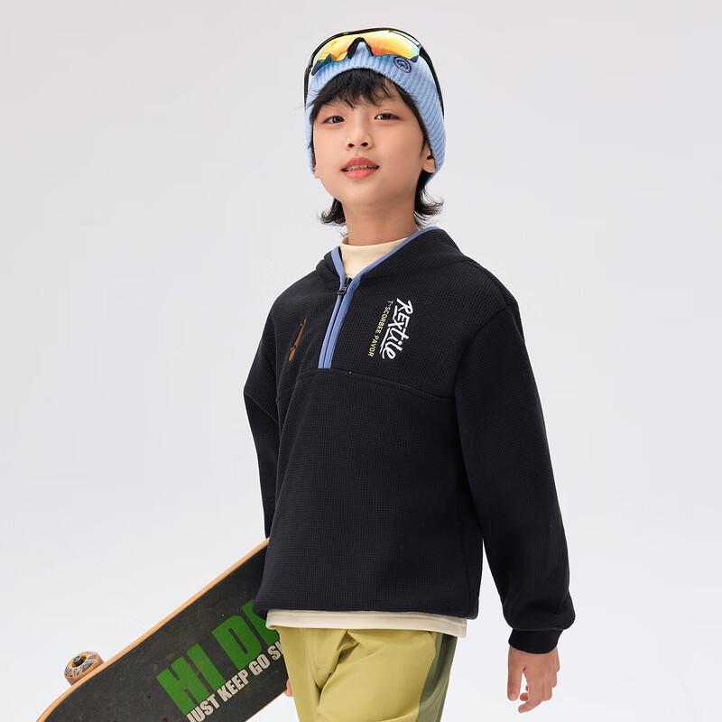 

EBAER Children s Fleece-Lined Half-Zip Hoodie 130