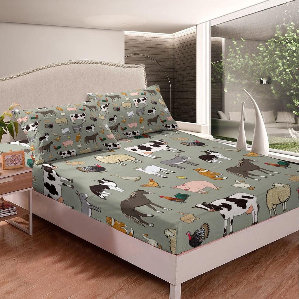 Football Pattern Mattress Three-Piece Digital Printing Mattress Bedding Set Adult Children