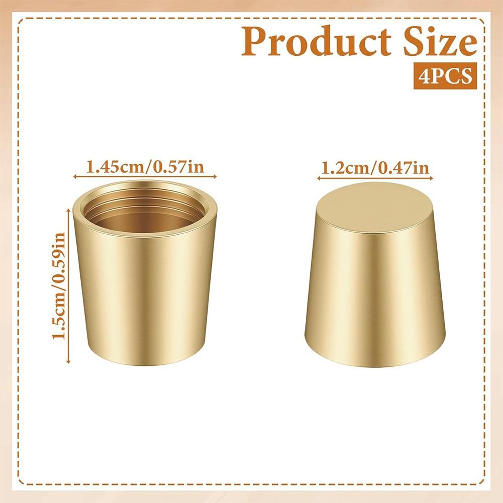 4PCS Brass Cutting Board Feet Furniture Leg Chopping Board Stabilisers Non Slip Jewelry Box Board Display Tray Riser Feet