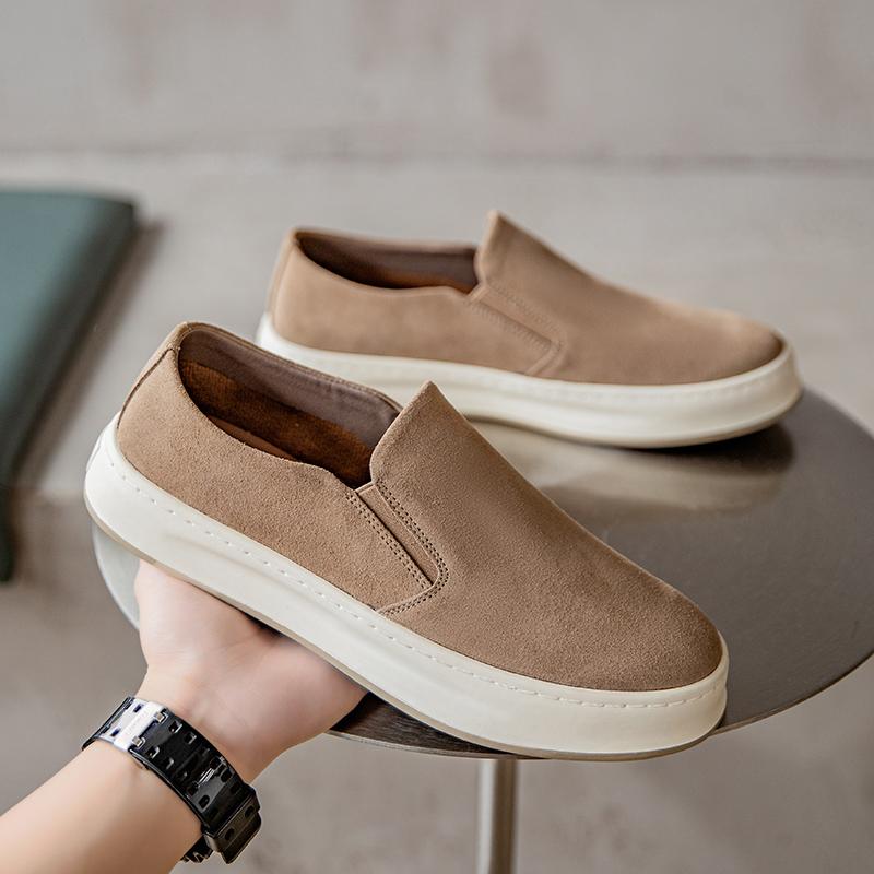Fashion Luxury Brand Men Leather Casual Shoes Flats Social Moccasins Antiskid Walking Shoe Comfy Fashion Driving Outdoor Business Shoes