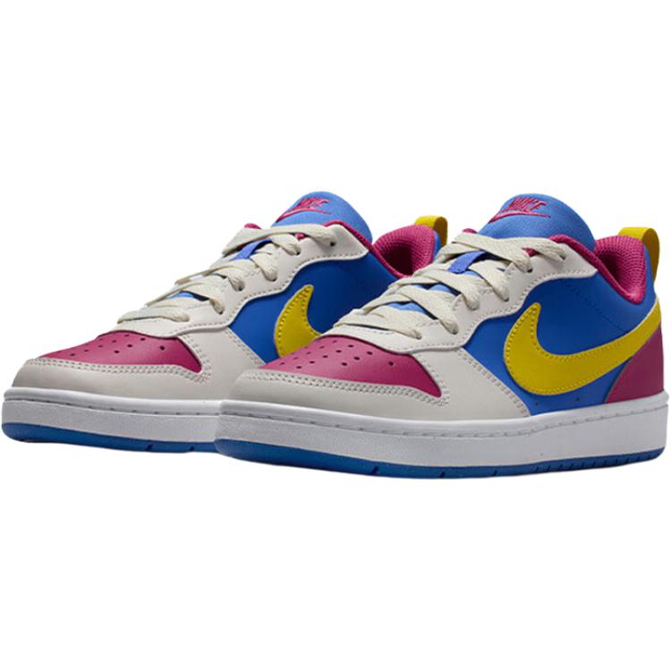 Nike Court Borough Low Recraft GS Sweet Beet Comet Blue Citron Kids Sneakers Multi-Color Soft-Pearl Bright-Citron IM2181-633