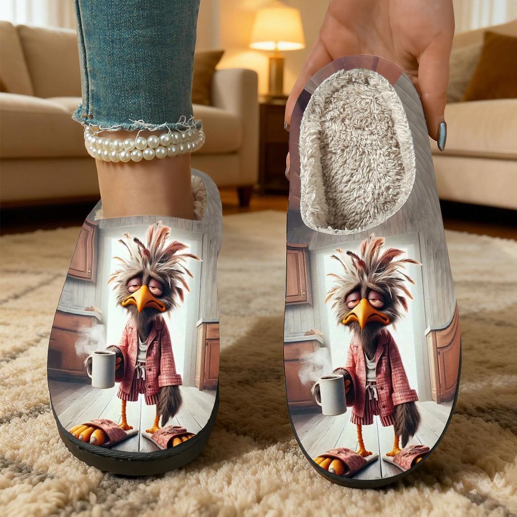 Casual Cotton Shoes - Cute Cartoon Home Slippers for Both Men and Women