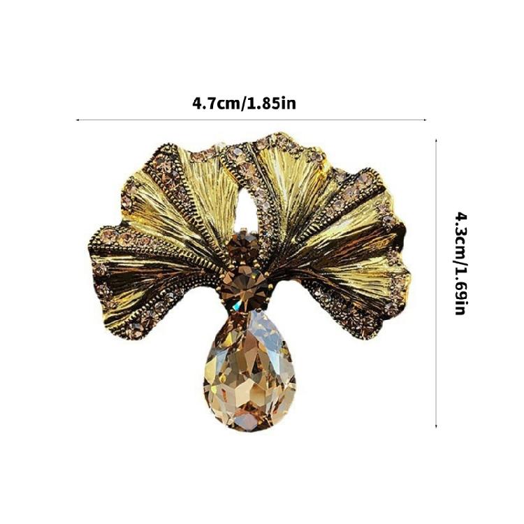 Elegant Gingko Leaf Brooch Pin Unique Lapel Pin Stylish Clothing Jewelry Plant Brooch Pin Suitable for Daily Party Wear