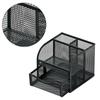 Space Saving Desk Organisers with Sliding Drawer Mesh Metal Pen for Office