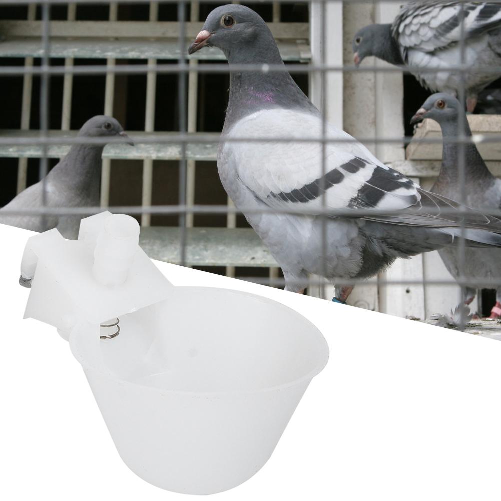 12 Pcs Bird Automatic Drinking Hanging Cups for Quail Pigeon Cage Birds Feeding Equipments