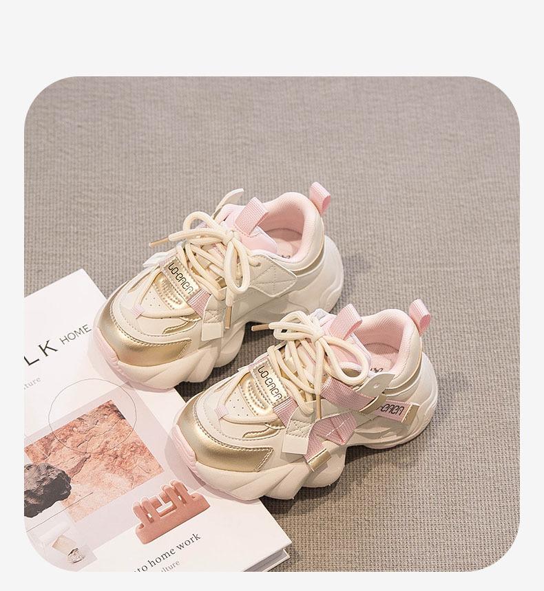 Girls' Sports Shoes Spring and Autumn 2025 Spring and Autumn New Children's Shoes Soft Sole Medium and Old Children's Dad Shoes Girl's Baby Casual
